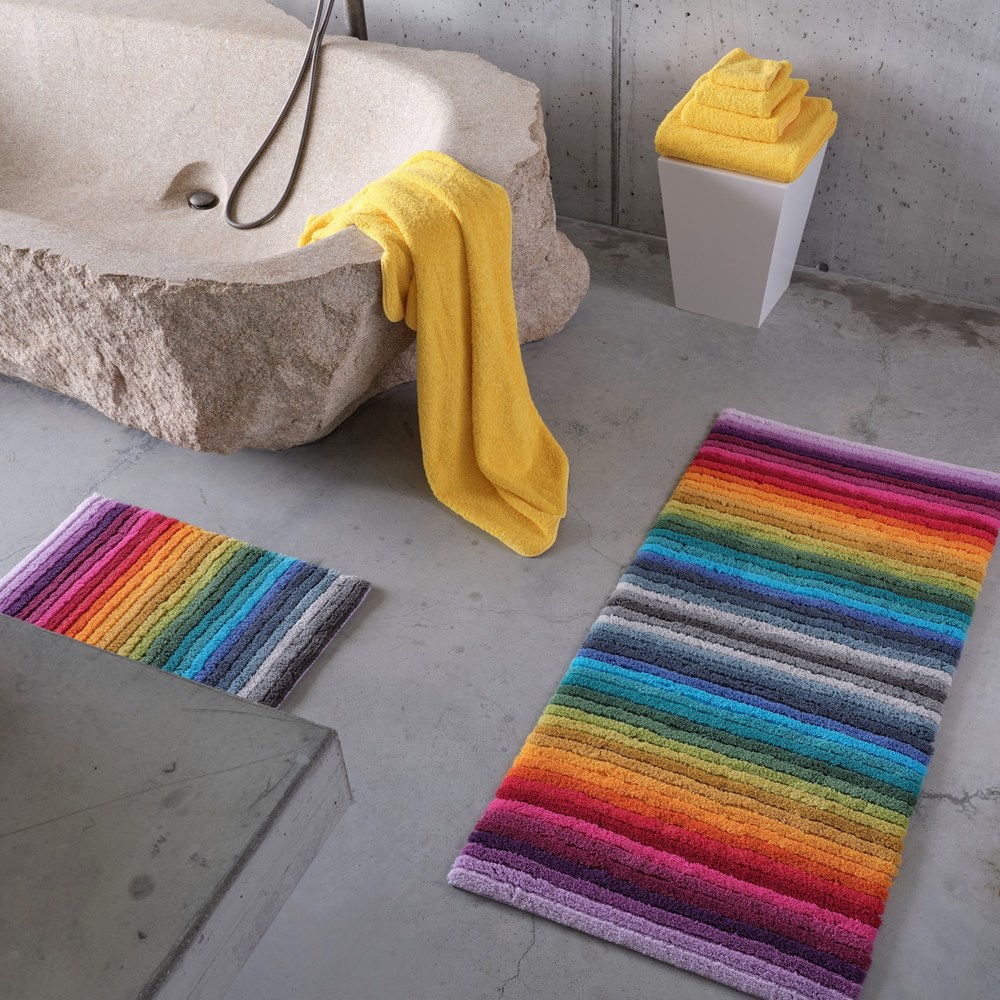 Luxury Larry Striped Bath Mat by Designer Abyss & Habidecor